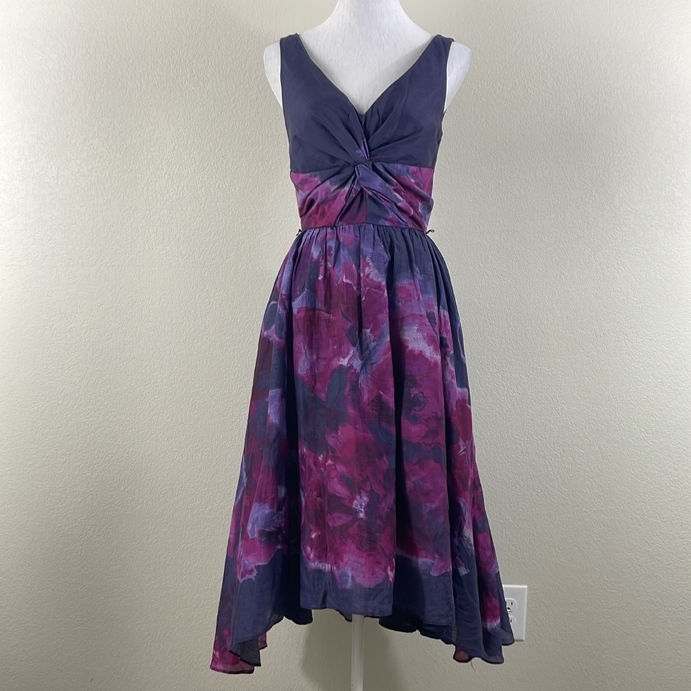 Lela Rose Target x Neiman Marcus sleeveless floral evening high low dress size 2
